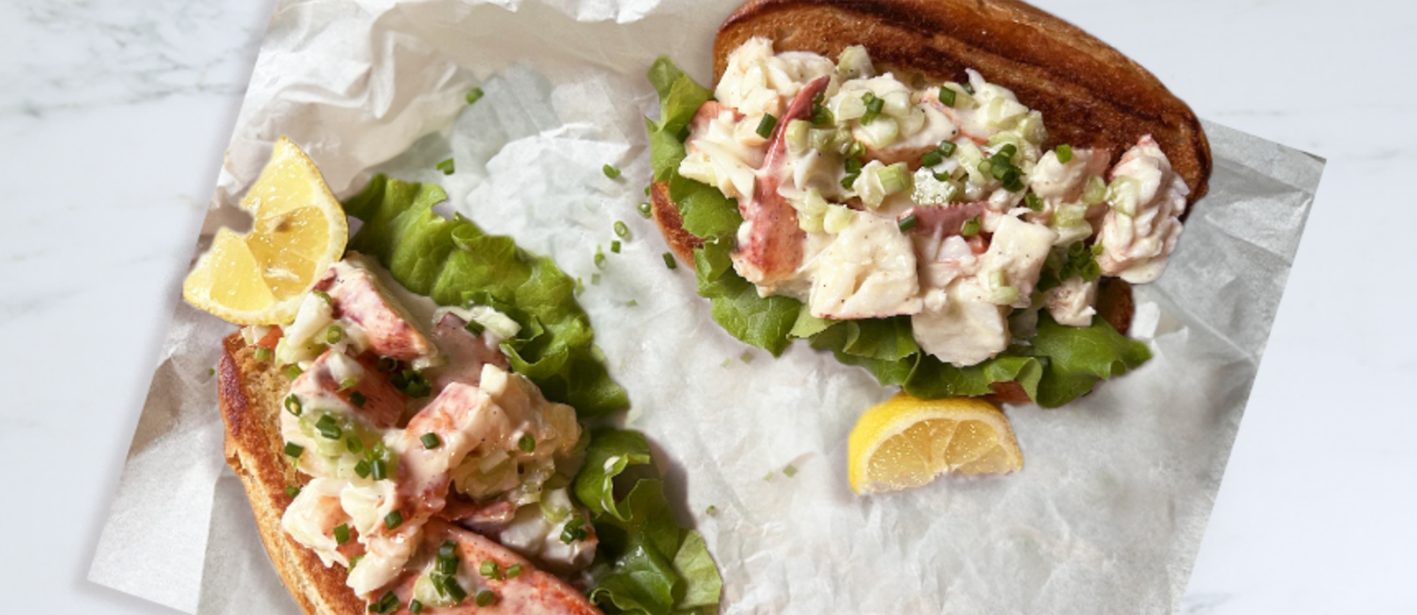 Two lobster rolls