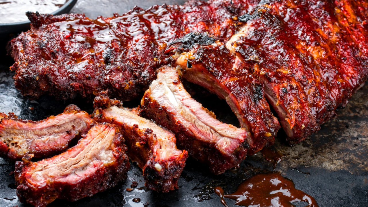 Two racks of St. Louis-style ribs