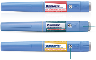 Authentic Ozempic® pens with caps on