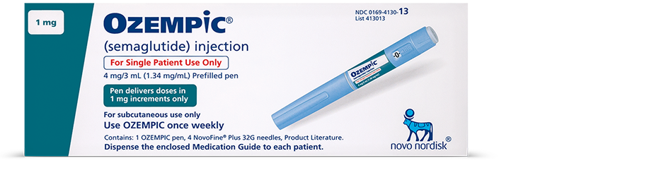 Authentic 1 mg dose Ozempic® carton
