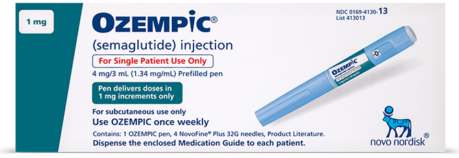 Authentic 1 mg dose Ozempic® carton