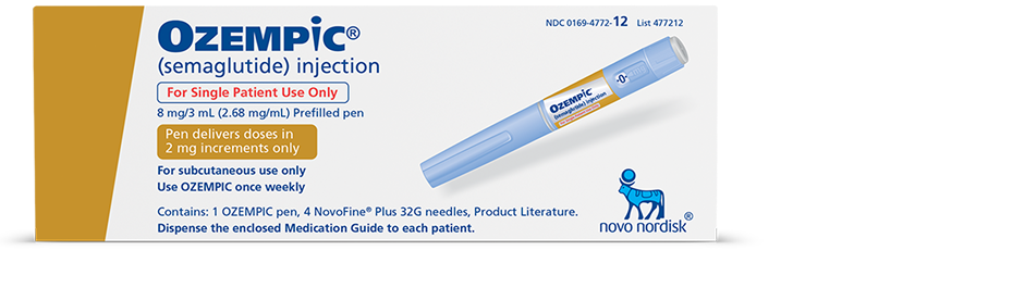 Authentic 2 mg dose Ozempic® carton
