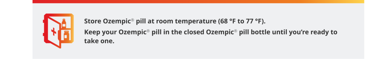 How to store Ozempic® pill