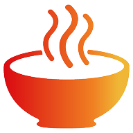Steaming bowl of soup