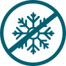 Crossed out snowflake icon