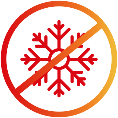 Crossed out snowflake icon