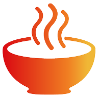 Steaming bowl of soup