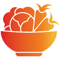 Bowl with food icon