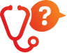 Stethoscope and question mark icon