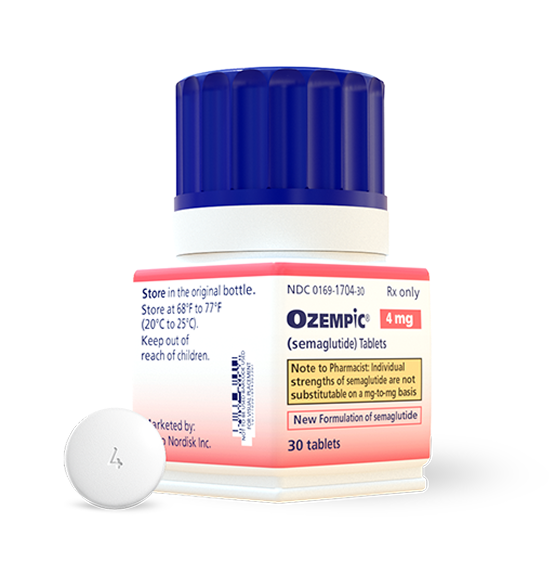 Ozempic® 4 mg pill and bottle