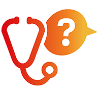 Stethoscope and question mark icon