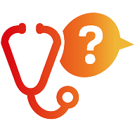 Stethoscope and question mark icon