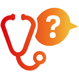 Stethoscope and question mark icon