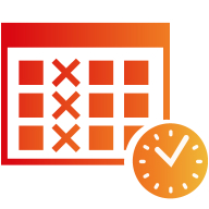 Calendar and clock icon